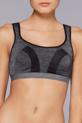 Grey Non Padded Non Wired Sports Bra